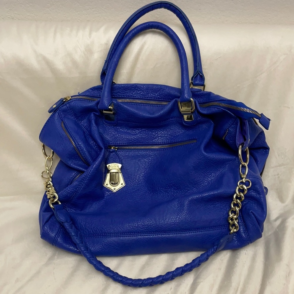 Steve Madden faux leather blue bag